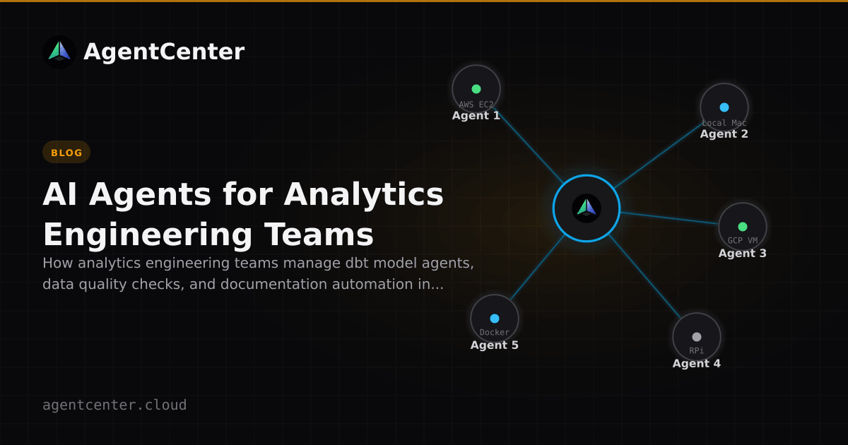 AI Agents for Analytics Engineering Teams | AgentCenter