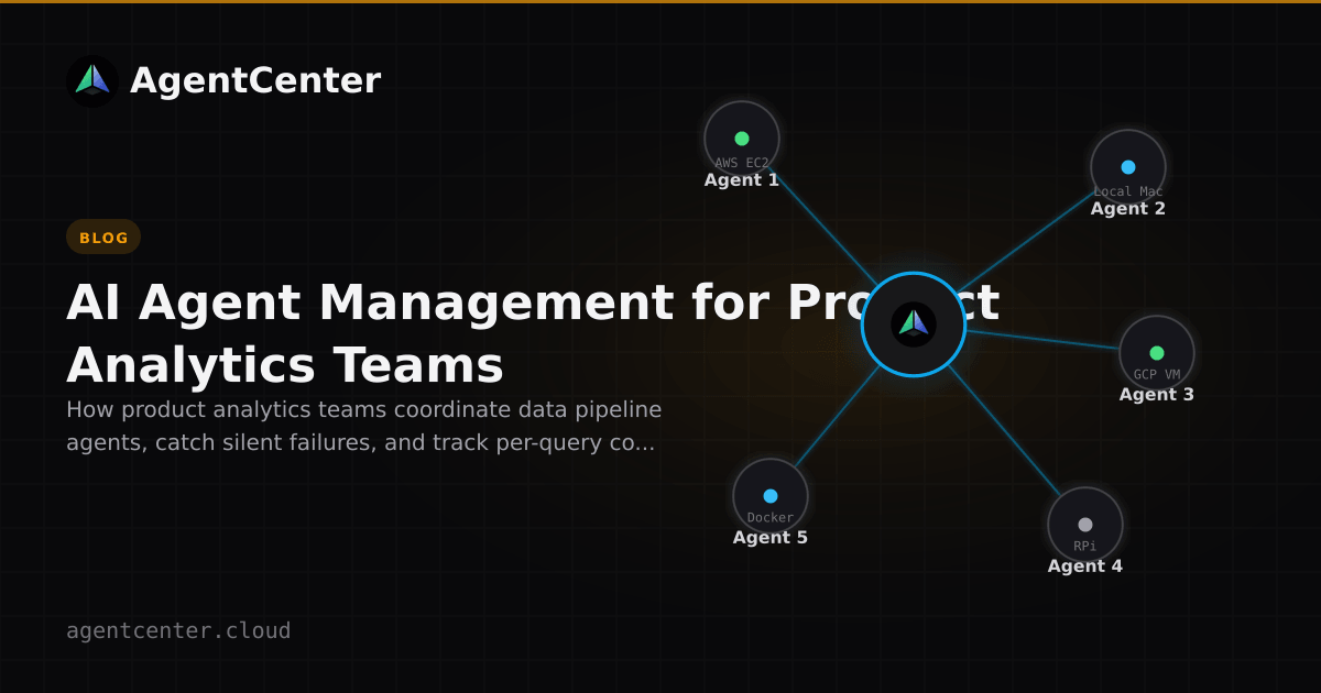 AI Agent Management for Product Analytics Teams | AgentCenter