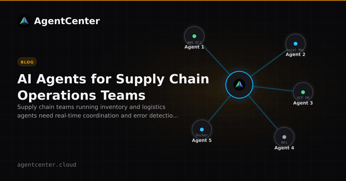 AI Agents for Supply Chain Operations Teams | AgentCenter